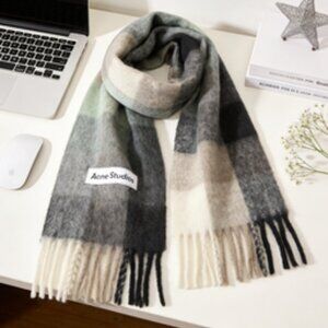 Acne Studios Plaid Wool Scarf